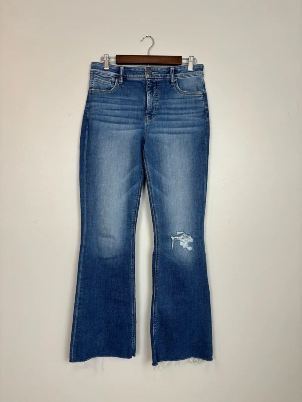 Kut From The Kloth Jeans Womens 6 Blue Stella Fab Ab Flare High Rise Denim